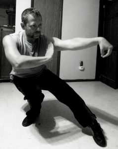 Asst. Instructor Wade, in a typical xūbù stance used in chāquán.